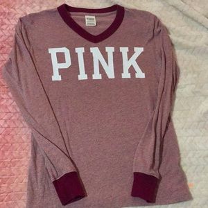 PINK long sleeve v neck